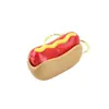 Chaveiro clicker de comida 3D novo transfronteiriço, brinquedo antiestresse, com designs de batatas fritas, pizza e cachorro-quente