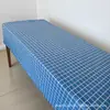 Juego de Tres Piezas de Algodón Juego de Cama Individual Funda Nórdica Sábana Funda de Almohada Cuadros Azules Pequeños Venta al por Mayor Dormitorio de Estudiantes Juego de Tres Piezas