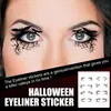 Pegatinas de Delineador de Ojos Halloween Eelhoe Transfronterizas Moda de Terror Ojos de Murciélago Araña Delineador de Ojos Herramientas de Maquillaje para Fiesta