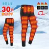 Nuevo Traje Térmico Calentado y Cálido Inteligente Eléctrico Algodón Abrigo Ropa Interior de Invierno Pantalones de Calefacción a Temperatura Constante a Prueba de Frío