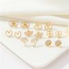 Pendientes Versátiles de Diseño con Microincrustaciones de Zircón Estilo Coreano Zhongxing Chapados en Cobre Dorado Accesorios para Pendientes Vacíos con Perla para DIY