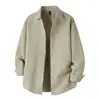 Camisa Casual de Manga Larga de Tela de Burbujas Nueva Primavera 2026 para Hombre, Corte Holgado, Sencilla, Ligera para Negocios, Versátil, Transpirable
