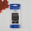 Agujas de coser sin enhebrar para personas mayores y ciegas, Kit de costura de cubo de madera colgante lateral sin enhebrar