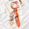 Lenço de seda pequeno longo faixa de cabelo lenço de fita Coreia do Sul primavera e outono cinto versátil lenço decoração de pescoço protetor solar fino feminino