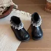 Botas Martin para Niños 2026 Otoño/Invierno Nuevo Estilo de Moda Estilo Británico para Niñas Botas de Princesa Para Bebés Botas de Caña Baja con Plus de Terciopelo