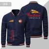 Esportes europeus e americanos plus size tamanho europeu jaqueta casaco moderno moda logo de carro top personalizado rua exterior zíper vestuário masculino