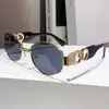 Gafas de sol ovaladas personalizadas para mujer, metal, estilo urbano moderno, gafas retro para sesión de fotos de influencers transfronterizos