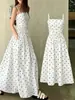 Vestido Longo de Verão 2026 Europeu e Americano Novo com Listras e Alças Finas para Mulheres, Elegante Tubinho Off-Shoulder com Ajuste na Cintura em Estoque