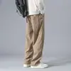 Pantalones de pana de corte holgado para hombre, Primavera y Otoño, Pantalones largos casuales con efecto de caída, Estilo retro americano, De pierna ancha de moda