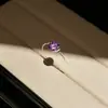 Anillo de Hilo de Pescar Transparente con Zircón Único Paraiba Lágrimas de Sirena, Colorido, Realzador del Verano, Minimalista, Diseño de Nicho