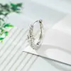 Brincos Hensen Versáteis Nicho Versão Coreana Micro-Incustados Zircônia Estrela Estilo Ins High-End Brincos de Piercing para Menina