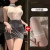 Lencería sexy en un estilo puro y seductor, conjunto de pijama de encaje de secretaria, body ajustado para mujer uniforme qqny Feiye Qixiang