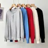 Special2026 Tallas Grandes para Mujer Otoño Nuevo Cardigan de Punto Básico Sólido Ropa Exterior Casual 0837