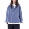 Camisa Xadrez Azul Retro Americana Manga Longa Masculina e Feminina Senso de Alto Padrão Casual Solta Versátil Camisa Jaqueta de Casal Tendência