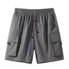 Pantalones Cortos de Trabajo de Secado Rápido para Hombre 2026 Nuevo Estilo de Verano Marca de Alta Gama de Moda Pantalones Casuales Americanos Sueltos de Cinco Puntos