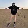 2025 Nuevo Verano Retro Americano Estampado de Lazo Camiseta de Manga Corta Diseño para Mujer Coreano Cuello Redondo Top Ins
