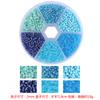 Caixa de Miçangas de Arroz Transfronteiriça 2/3/4mm Miçangas de Arroz de Vidro Miçangas Soltas Miçangas para Ponto Cruz DIY Material para Miçangas de Joias
