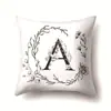 Funda de Almohada de Poliéster INS Guirnalda 26 Letras Inglesas Impresas Funda de Almohada Cojín de Cintura Funda de Cojín QTB54