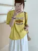 Camiseta de Algodón Copo de Nieve de Verano con Cuello Redondo, Corte Ajustado, Mangas Cortas Versátiles, Suministro Directo del Fabricante, Disponible para Dropshipping