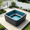 Piscina Inflável com Porta-Cartão Piscina ao Ar Livre Familiar Piscina Inflável Espessa Dobrável Escovada