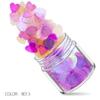 Arte de Uñas Transfronterizo Lentejuelas Corazón de Durazno 24 Colores Lentejuelas Láser Polvo Escarlata Rojo Púrpura Estrellas Pentagonales Lentejuelas con Forma de Mariposa