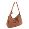 Bolsa Dumpling Feminina Transversal de Luxo Nicho Preguiçosa Grande Capacidade Couro Bovino Genuíno Bolsa de Ombro Braço Axila