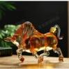 Botella de Vino de Burbujas con Forma de Vaca de Cabeza Baja, Doce Signos del Zodíaco, Botella de Vino de Vidrio Artesanal de Alto Borosilicato, Adornos de Botella de Vino de Burbujas de Vidrio con Forma de Res