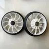 Ruedas para Cochecito de Bebé, Ruedas de Alta Visión, Ruedas Giratorias Silenciosas de PU Originales Modificadas y Ampliadas