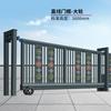 Puerta corrediza automática de sección, puerta telescópica de aleación de aluminio, puerta lineal inalámbrica inteligente, puerta corrediza sin rieles para parque industrial