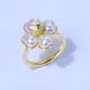 Anillo Retro Francés de Imitación de Perlas Mapebe para Mujer, Lujo Ligero, Moda Exquisita, Personalidad para el Trabajo, Joyería de Mano con Diseño de Nicho