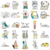 50 Pegatinas Originales de Vida de Ratón Dibujo Animado Ratón Animal Lindo Impermeable Decoración Diario Cuaderno Taza de Té con Leche Pegatinas