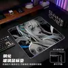 Alfombrilla de ratón de cristal micrograbado bidimensional para e-Sports, Alfombrilla de cristal resistente a las manchas de alta gama para juegos de anime y uso en oficina