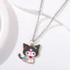 Collar de Aleación y Esmalte de Kuromi de Dibujos Animados My Melody Pareja Juguetona y Mejores Amigos Accesorios Sanrio Joyería Pequeña Transfronteriza
