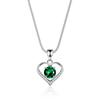 Collar con colgante de plata de ley 925 para mujer, exclusivo y de venta caliente, romántico, con microincrustaciones en forma de corazón, con un tesoro colorido y circonitas de imitación.