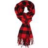 Bufanda para hombre Bufanda clásica de invierno a cuadros Borde con borlas Bufanda suave y cálida Bufanda de tacto de cachemira de imitación para mujer