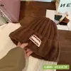 Chapéu de Lã Trançado Grosso Tendência 2025 para Mulheres para Outono e Inverno, Versátil, Circunferência da Cabeça Grande, Solto, Quente, Gorro que Afina o Rosto