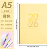 Transfronterizo 2026 Horario Inglés Español Piel Suave A5 Planificador Diario 365 Calendario Anual Amazon Punto al por Mayor