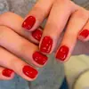 Nueva pieza de uña transfronteriza estilo europeo y americano con taladro largo cuadrado negro arte de uñas francés amor tridimensional diamante roto usar uña
