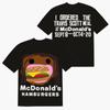 Scott Travis Scott nome conjunto hambúrguer batatas fritas rap hip hop estilo hip hop europeu e americano marca de moda T-shirt