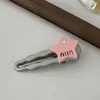 Clip de Pico de Pato de Cristal de Moda Simple Clip para Flequillo de Temperamento Pasador Delantero Roto Pasador Lateral Dulce Fresco Accesorios para el Cabello
