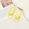 Fivela Colorida Pintada em Forma de U para Porta Giratória Pingente de Chaveiro em Liga de Zinco Acessórios para Joias DIY Fivela para Pendurar em Bolsa Boneca