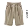 Pantalones Casuales de Verano Talla Grande para Mujer, Pantalones Finos de Cinco Puntos para Uso al Aire Libre, Ropa para Mujer Talla Grande 100kg Corte Holgado para Mujeres Talla Grande