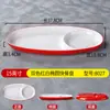 Melamina Fast Food Comercial Criativo Oval Duas Cores Prato de Lanche Pai e Filho Tigela de Arroz Prato Imitação de Porcelana Prato para Pato Assado Carne Assada
