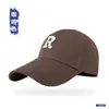 Gorra de Béisbol Estilo Coreano Letra R para Mujer, Sensación de Alta Gama, Visera Extendida, Gorra tipo Pato Versátil para Hombre, Sombrero de Sol Deportivo a la Moda