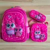 Venta al por mayor de fabricante juego de tres piezas de mochila escolar para estudiantes de primaria mochila de gran capacidad de 16 pulgadas, envío directo de una pieza mochila escolar de caparazón duro 3D