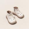 Botas de Couro de Coelho de Cano Alto para Bebê Menina Nova Coleção Primavera & Outono 2025 Botas Infantis Botas Individuais de Couro Confortáveis Versáteis