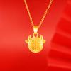 Pingente Zodíaco Boi Ouro Areia Vietnamita Cobre Banhado a Ouro Joia Pingente para Mulheres Ouro Imitado 3D Boi Multi-Ouro Fabricante Atacado