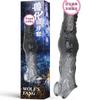 Manga Penis Espessada e Alongada Dente de Lobo com Vibração e Anel de Bloqueio de Sêmen para Casais, Produtos Adultos
