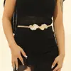 Corrente de Cintura Feminina Transfronteiriça Retro Versátil para Vestido Camisa Suéter Corrente de Cintura Elástica Vedação de Cintura