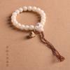 Jade Branco Raiz de Bodhi Zen Artístico Estilo Antigo Rosário Acessórios para Roupas Han Pingente Feminino Contas de Bodhi para Segurar na Mão Bodhi